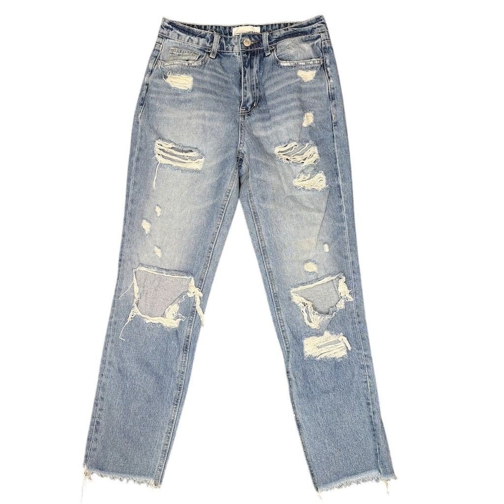 Vervet‎ Los Angeles Women's Distressed Cropped Jeans Size 26 Blue Denim